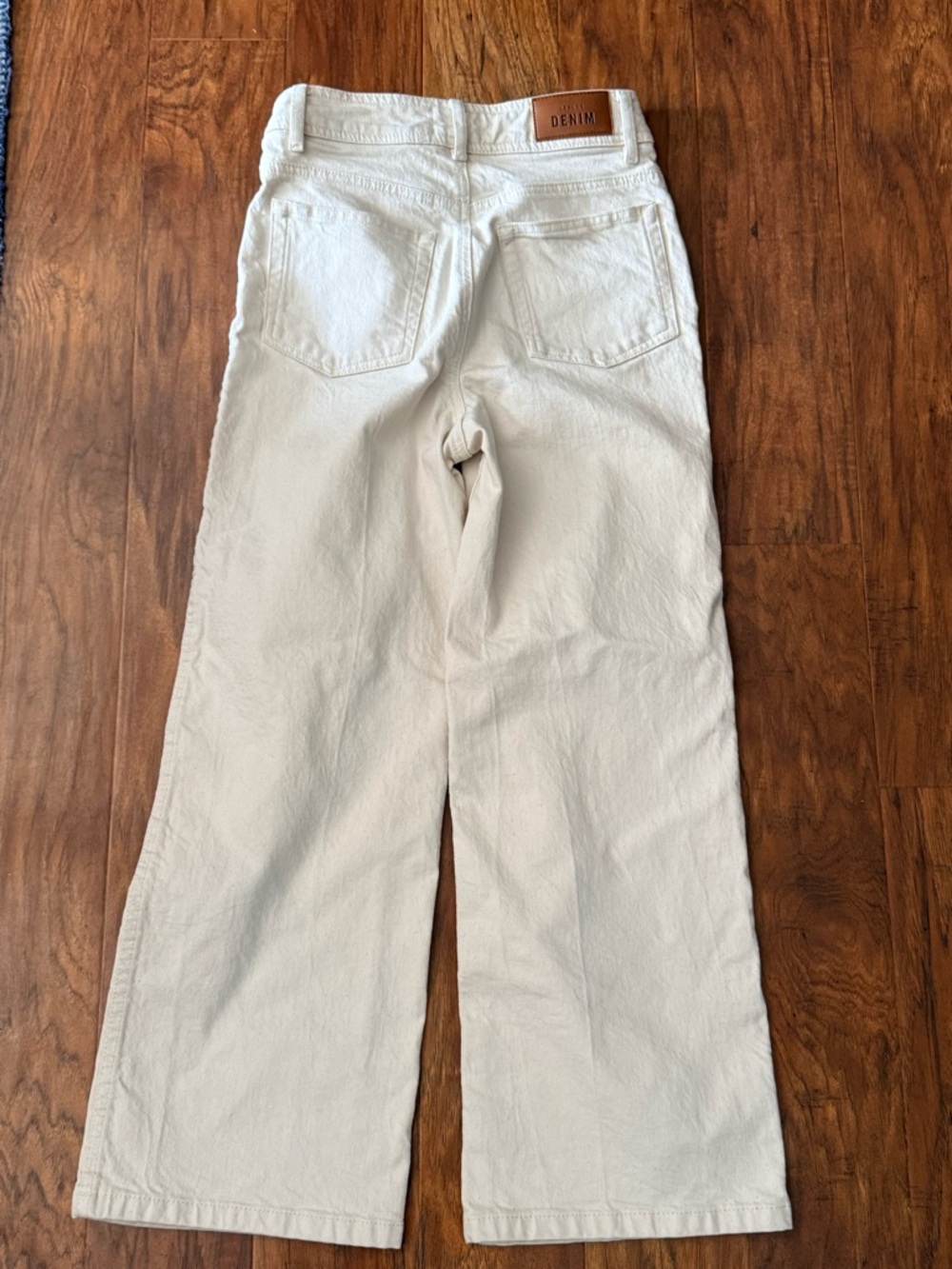 Sezane High-Rise Wide-Leg Jeans in Cream